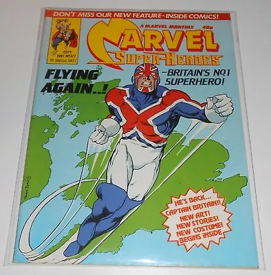 Buy MARVEL SUPER-HEROES No.377 Marvel UK 1981 Scarce 1st App New CAPTAIN BRITAIN FN+ • 80£