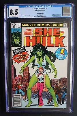 Buy Savage She-Hulk #1 Origin 1st Jennifer Walters 1980 GGA Marvel TV Series CGC 8.5 • 54.81£