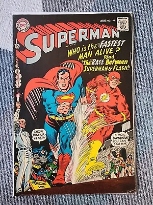 Buy Superman 199 Flash Race 1967 DC Silver Age • 119.50£