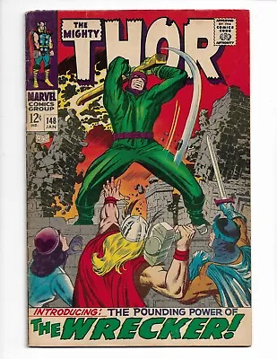 Buy Thor 148 - Vg 4.0 - 1st Appearance Of The Wrecker - Loki - Black Bolt (1968) • 23.72£