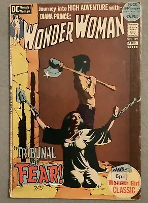 Buy Wonder Woman 199 (April 1972) 52 Pages. With Jeff Jones ‘bondage’ Cover • 12.70£