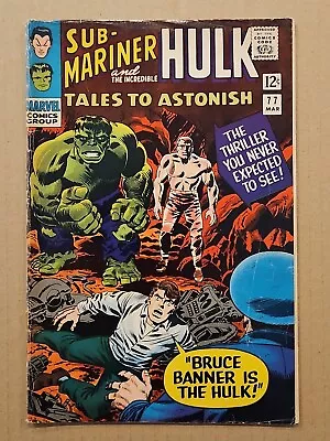 Buy Tales To Astonish #77 Bruce Banner Identity Revealed Marvel 1966 VG • 11.80£