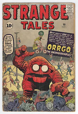 Buy STRANGE TALES #90  Rare Early Marvel Pre-Hero Comic Book - 1961 • 14.50£