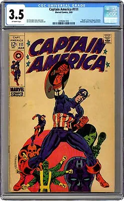 Buy Captain America #111 CGC 3.5 1969 0285841002 • 47.42£