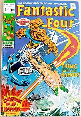 Buy Fantastic Four #103 - VG+ (4.5) - Marvel 1970 - UK Price Variant - V Sub-Mariner • 9.99£