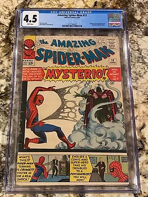 Buy Amazing Spider-man #13 Cgc 4.5 Rare White Pages 1st Mysterio New Mcu Marvel App • 874.89£