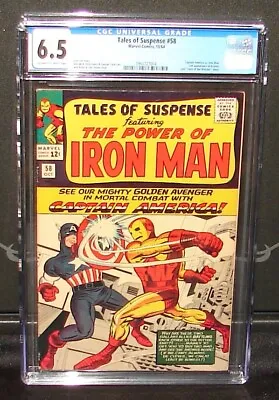 Buy TALES OF SUSPENSE #58 Fine+ 6.5 CGC Classic Kirby Cover 2nd KRAVEN! NEW SLAB! • 519.69£