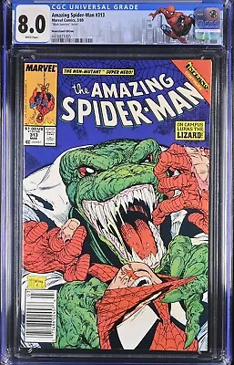Buy The Amazing Spider-Man #313 - MARK JEWELERS VARIANT! CGC 8.0 Custom Label!!! • 120.85£