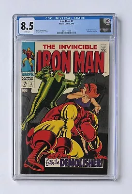 Buy Iron Man #2, CGC 8.5, Key 1st Appearances Of Demolisher And Janice Cord • 238£