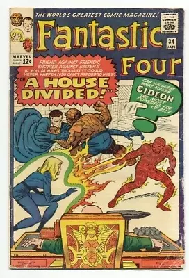 Buy Fantastic Four #34 6.0 FN_First Appearance Of Gregory Gideon • 38.38£