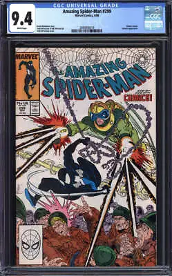 Buy Amazing Spider-man #299 Cgc 9.4 White Pages // Todd Mcfarlane Cvr + Venom Cameo • 110.69£