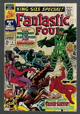 Buy Marvel Comics Fantastic Four Annual 5 1st Appearance Psycho Man  4.5 VG+ 1967 • 54.99£