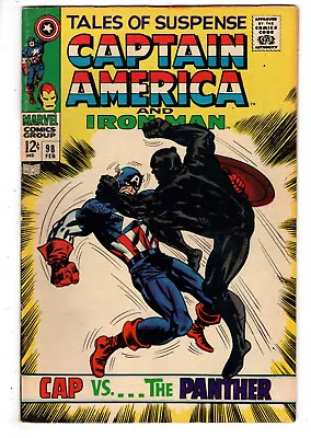Buy Tales Of Suspense #98 (1968) - Grade 6.0 - Captain America Vs Black Panther! • 72.39£