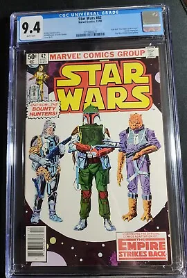Buy Star Wars #42 Cgc 9.4 White Pages // 1st Appearance Of Boba Fett 1980 • 413.57£