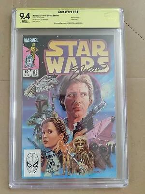 Buy Star Wars 81 1984 CBCS Not CGC 9.4 Signature Series SIGNED Jim Shooter Boba Fett • 78.27£