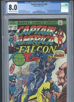 Buy Captain America #180 1974 CGC 8.0 (Steve Rogers Becomes Nomad)~ • 83.12£