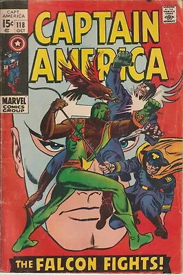 Buy Captain America #118 (1969) “The Falcon Fights!” Colan/Romita/Sinnott Cover • 49£