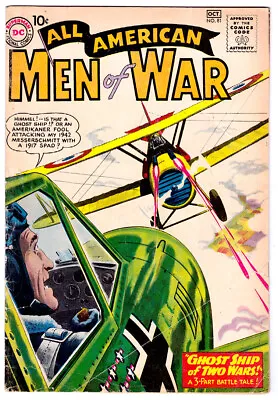 Buy ALL AMERICAN MEN OF WAR #81 In VG- Grade 1960 DC WAR Comic - Grey Tone Cover • 16.01£