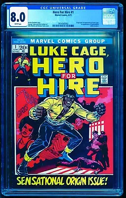Buy Hero For Hire 1 Cgc 8.0 White Pages 1972 💎undergraded Nice As Our 9.0 See Notes • 798.46£