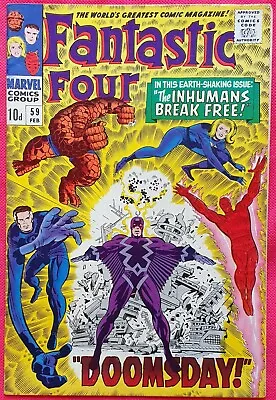 Buy Fantastic Four 59 Marvel Silver Age 1967 Doomsday • 84.99£
