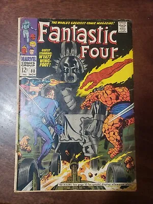 Buy Fantastic Four #80 (1968) - Lee/Kirby - Lower Grade, Missing Pages 10-15 • 4£