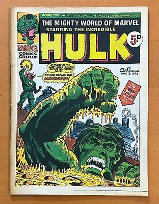 Buy Mighty World Of Marvel #57 RARE MARVEL UK 1973. Stan Lee. FN+ Bronze Age Comic • 11.21£