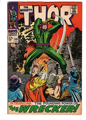 Buy Thor #148 (1968) - Grade 6.0 - 1st Appearance Of The Wrecker - Spider-man Cameo! • 160.12£