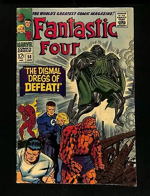 Buy Fantastic Four #58 FN+ 6.5 Doctor Doom! Jack Kirby Cover! Marvel 1967 • 44.34£