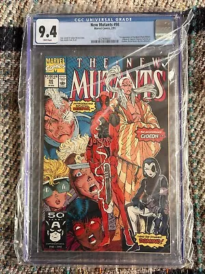 Buy Key Book New Mutants 98 1st App. Deadpool Cgc Graded 9.4 White Pages • 500£