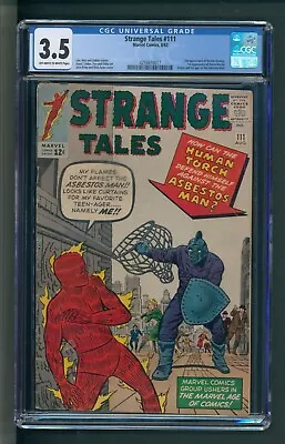 Buy Strange Tales #111 CGC 3.5 OWTW Pages 2nd Doctor Strange • 241.28£