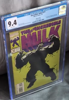 Buy Incredible Hulk #377 CGC 9.4 Marvel WP 3rd Printing Scarce • 507.59£