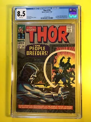 Buy Thor #134 1st Appearance The High Evolutionary CGC 8.5 White Pages Marvel 1966. • 455.72£