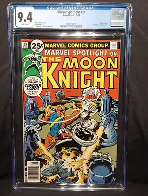 Buy Marvel Spotlight #29 (8/76, Marvel) CGC 9.4 Newsstand 2nd Solo Moon Knight • 103.17£