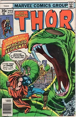 Buy Marvel Comics Thor Volume 1 Book #273 Higher Mid Grade 1978 • 4.34£