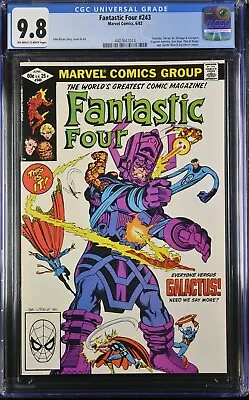 Buy Fantastic Four #243⭐cgc 9.8⭐nm/mt⭐avengers Versus Galactus⭐byrne⭐marvel⭐1982⭐mcu • 128.40£