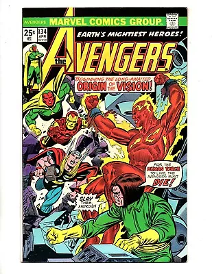 Buy Avengers #134  Vf 8.0   Origin Of Vision Revised  • 29.58£