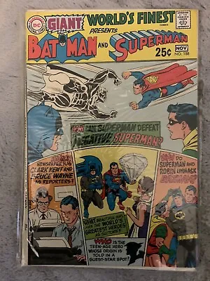 Buy World's Finest #188 (1969) Vf/nm Dc Giant Batman Superman     Comic Kings • 7.10£
