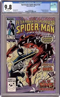 Buy Spectacular Spider-Man Peter Parker #110 CGC 9.8 1986 4360883008 • 75.95£