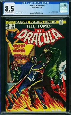 Buy Tomb Of Dracula #21 (Marvel, 6/74) CGC 8.5 VF+ (BLADE Appearance) • 117.47£