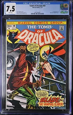 Buy Tomb Of Dracula #10 1st App Of Blade Key 1974 Marvel CGC 9.4 VF- • 1,005.34£