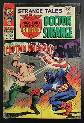 Buy Strange Tales #159 Marvel Comics 1967 Dr. Strange + Origin Of Nick Fury VG Minus • 66£