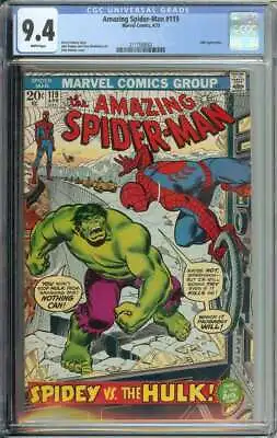 Buy Amazing Spider-Man #119 CGC 9.4 Classic Hulk VS Spider-Man Cover • 376.67£