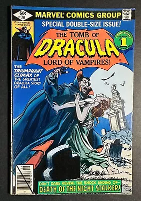 Buy The Tomb Of Dracula #70 Marvel Comics, August Horror 1979 Last Issue W/Blade! • 19.29£