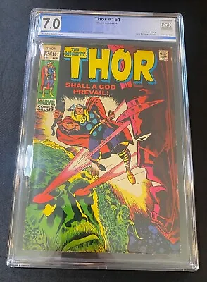 Buy The Mighty Thor #161 PGX 7.0 - Cream To White Pages - Galactus Vs Ego - 1969 • 71.49£