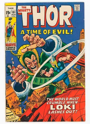 Buy Thor 191 Loki Lashes Out! Vivid Buscema Cover, Nice Copy • 11.04£