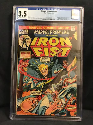 Buy MARVEL PREMIERE #15 CGC 3.5 *ORIGIN AND 1st APPEARANCE OF IRON FIST • 99.94£