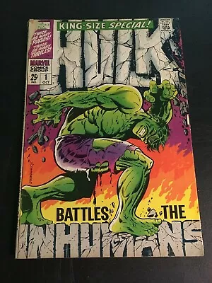 Buy Incredible Hulk Annual #1, GD+ 2.5, Jim Steranko Cover; Inhumans • 81.43£