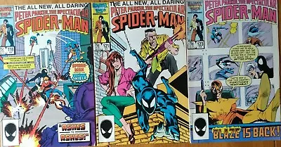 Buy Peter Parker, The Spectacular Spider-Man #118 #121 #123 Marvel 1986/87 Comics • 6.30£