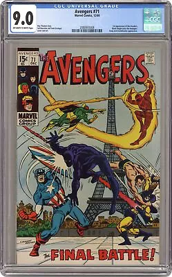 Buy Avengers #71 CGC 9.0 1969 2080955008 1st App. Invaders • 367.63£