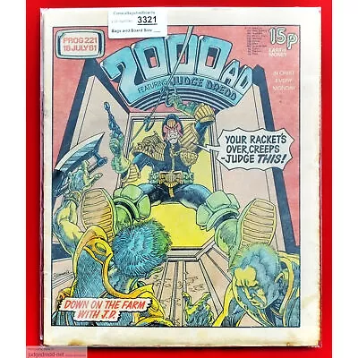 Buy 2000AD Prog 221  1 Judge Dredd Comic Book Issue 18 781 UK 1981 (Lot 3321 • 16.19£